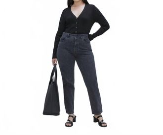 Everlane 90S Cheeky Hourglass Jeans In Washed Black