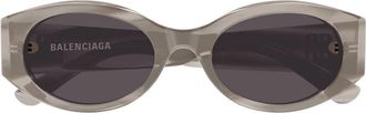 Balenciaga Everyday Oval Zonnebril - Dames - Zonnebrillen - Grijs - ONE Size - Nylon - Accessoires