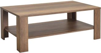 Calicosy Mesa de centro con 1 estante l110 cm - Efecto Nogal