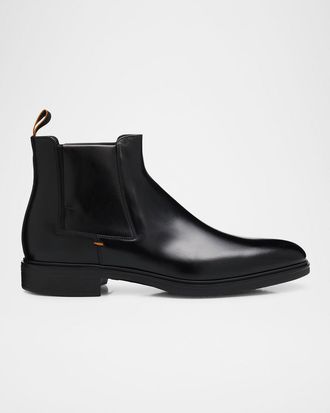 Santoni Men & apos;s Leather Chelsea Boots