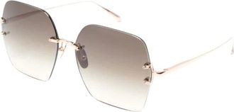 Linda Farrow Sunglasses, female, Yellow, Size: 64 MM Carina Sunglasses