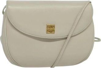 Givenchy Pre-owned Leather Shoulder Bag - Dames - Vintage Schoudertas - Wit - ONE Size - Leer - Vintage