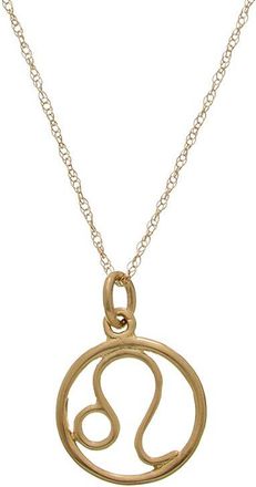 Italian Gold, Inc 10K Leo Zodiac Pendant Necklace