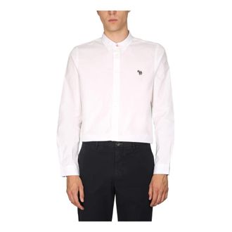 Paul Smith Tailored BD Shirt Zebra Badge - male - PS By Paul Smith - Formal Shirts - White - 2XL - Shirts