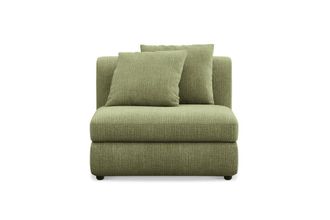 Castlery Fable Armless Sofa Customized, (Washed Chenille) Moss, Machine Washable, Ultra Deep Seats for Sofas, Castlery Brand