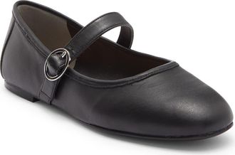 Stuart Weitzman Freya Mary Jane Flat in Black /Black at Nordstrom Rack, Size 6.5
