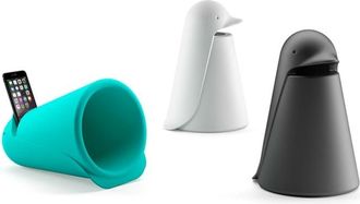 Plust Altavoz Para Smartphone De Dise&ntilde;o Moderno Penguin Ping - Verde Oscuro