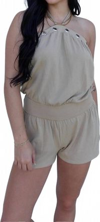 Le Lis Blanc Deux The Bali Breeze Romper In Tan