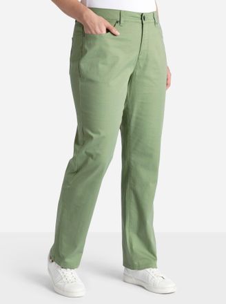 Sheego Stretch-Hose SHEEGO, Damen, Gr. 44, Normalgr&ouml;ssen, eucalyptus, 97% Baumwolle, 3% Elasthan, unifarben, Hosen Stretch-Hose