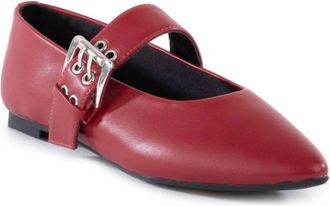 BC Footwear Womens Spinning Around Flats In Red