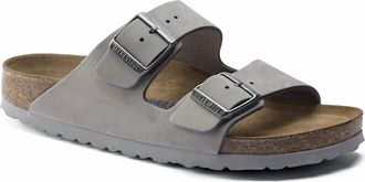 Birkenstock Womens Arizona Soft Footbed Slide In Dove Grey
