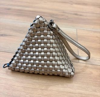 JayLey Womens Pyramid Bag In Silver