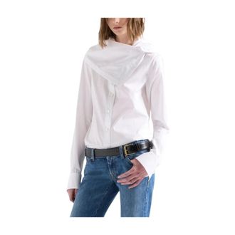 7 For All Mankind Overhemden, Dames, Wit, S, Shirt