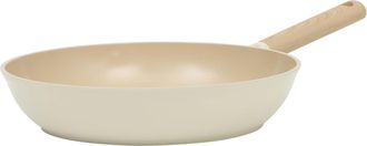 Gibson Home Folkstone 12 Inch Ceramic Nonstick Cast Aluminum Frypan in Beige