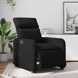 vidaXL Vidaxl - Sill&oacute;n Reclinable El&eacute;ctrico De Cuero Sint&eacute;tico Negro