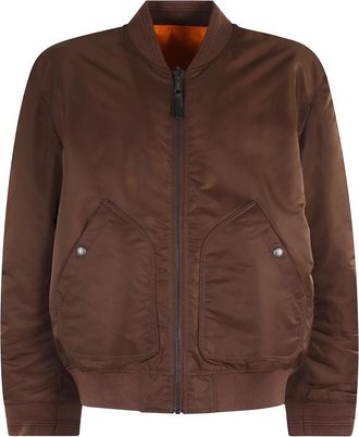 Diesel Bruine Omkeerbare Jas met Logo - Heren - Bomber jackets - Bruin - L - Jassen