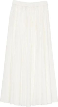 Tela Geplooide Midirok - Dames - Midirokken - Wit - XS - Rokken