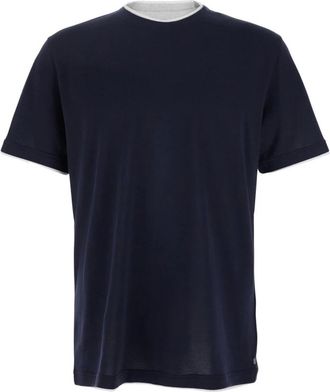 Eleventy Heren, Tops, Blauw, Maat: 2XL Katoen