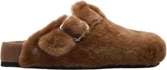 Birkenstock Schoenen, Dames, Bruin, 36 EU, Su&egrave;de, Boston SK1 Shearling