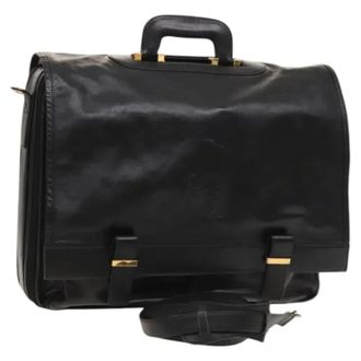 Loewe Tweedehands leren handtassen - Dames - Pre-owned - Zwart - Maat: ONE Size Leer