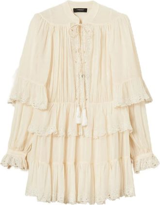 Twin-Set Abito con ricamo - Toni neutri