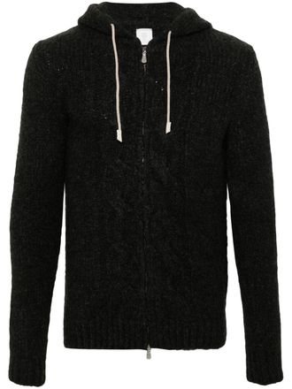 Eleventy cable-knit hoodie - Grey