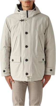 Fay Heren, Jassen, Grijs, Maat: XL Leer