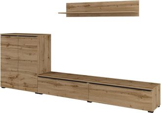 Petits Meubles Mueble TV de pared 260 cm estratificado marr&oacute;n