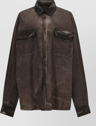 Uma Wang tavis shirt long sleeves chest pockets