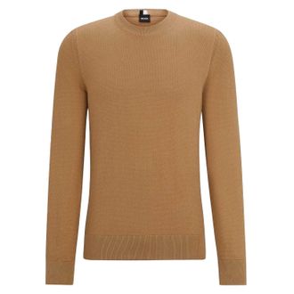 HUGO BOSS Heren Ecaio-P Gebreide trui (Medium Beige)