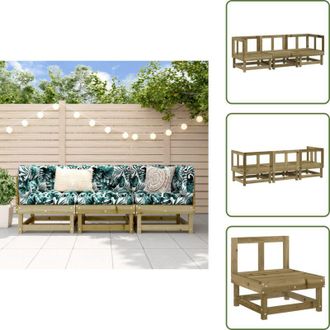 vidaXL Mobili in legno - vidaXL Set Salotto da Giardino 3 pz in Legno Impregnato di Pino - Salotto esterno