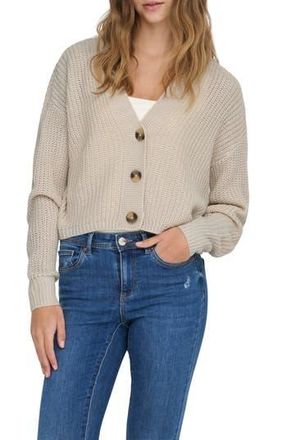 Only Carol Crop Cardigan in Pumice Stone at Nordstrom Rack, Size X-Large