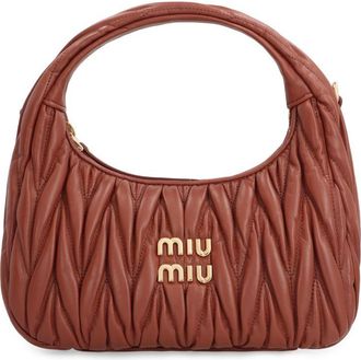 Miu Miu Hobo Bag Wander In Nappa Quilted