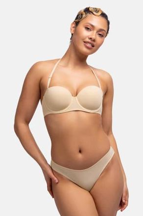 Dorina voorgevormde strapless balconette bh Michelle beige