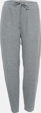 Theory Grey Pima Organic Cotton Rib Knit Trackpants