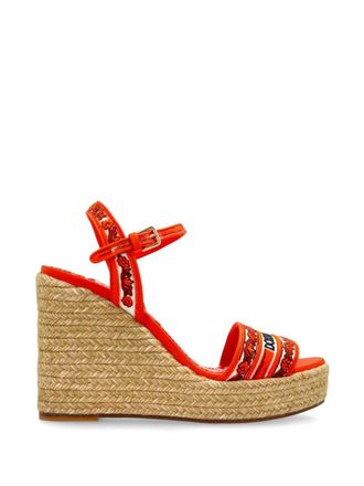 Dolce & Gabbana geborduurde sleehaksandalen met logo