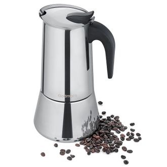 OEM Cafetiere A Expresso - Acero Inoxidable 430 - 600 Ml - Compatible Todos Los Tipos De Fogones - 12 Tazas