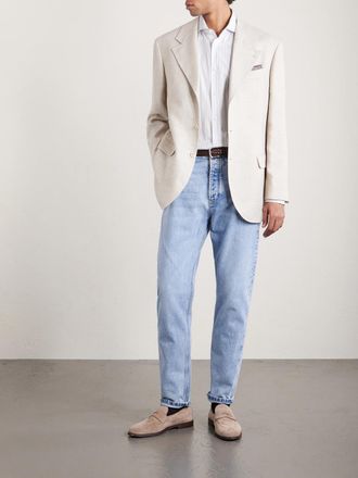 Brunello Cucinelli Silk, Linen and Wool-Blend Blazer