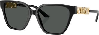 Versace Stijlvolle zonnebril donkergrijs frame - Dames - Zonnebrillen - Zwart - 56 MM - Accessoires