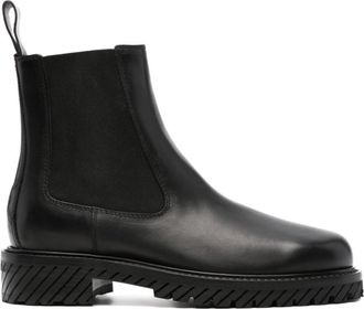 Off-white Black Combat Ankle Boots