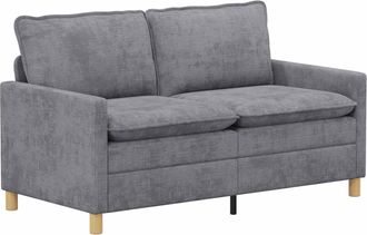 vidaXL Divano Grigio Chiaro 156 X 81 X 87,5 Cm Poliestere Vidaxl
