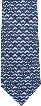 Ferragamo Blue Geometric PrintTie