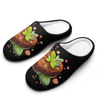 Generic I Love Steak Food Womens Slippers Warm House Slippers Indoor House Shoes with Anti-Skid Rubber Sole