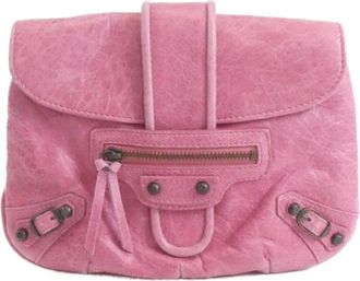 Balenciaga Pink Leather Pouch (Pre-Owned)