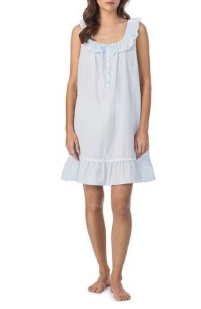 Eileen West Swiss Dot Cotton Chemise Nightgown in Blue at Nordstrom, Size X-Small