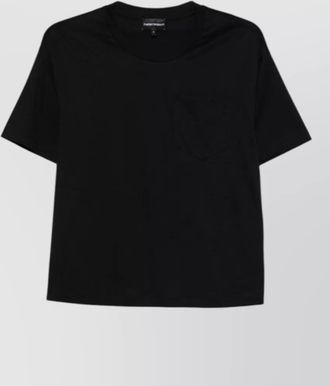 Emporio Armani crew neck top short sleeves pocket