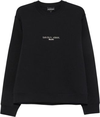 Emporio Armani Black Logo Crew Neck Sweatshirt