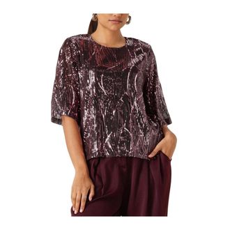 Moves Overhemden, Dames, Veelkleurig, XL, Leer, Mandi Blouse