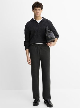 Only & Sons Mens Comfort-waist flannel pant Loose fit