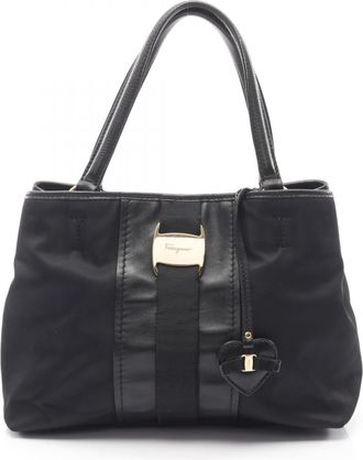 Ferragamo Nylon Leather Handbag (Pre-Owned)